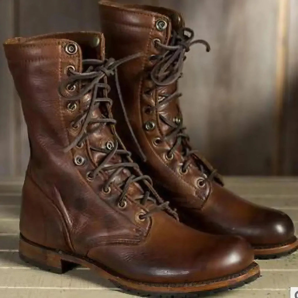 Bottines à lacets femme, semelle antidérapante, marron foncé, marron foncé