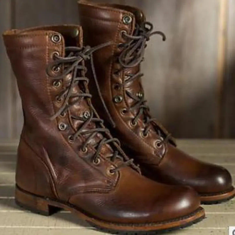 Bottines à lacets femme, semelle antidérapante, marron foncé, marron foncé