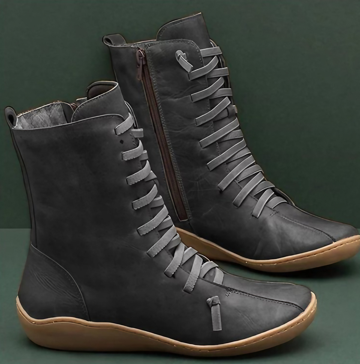 Bottines femme à semelle souple antidérapante, cinq coloris, noir