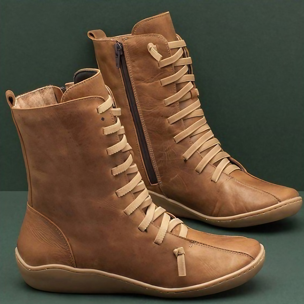 Bottines femme à semelle souple antidérapante, cinq coloris, marron