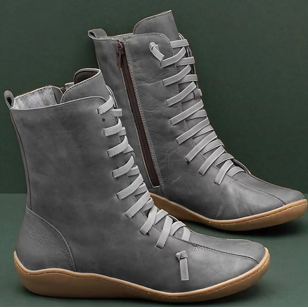 Bottines femme à semelle souple antidérapante, cinq coloris, gris