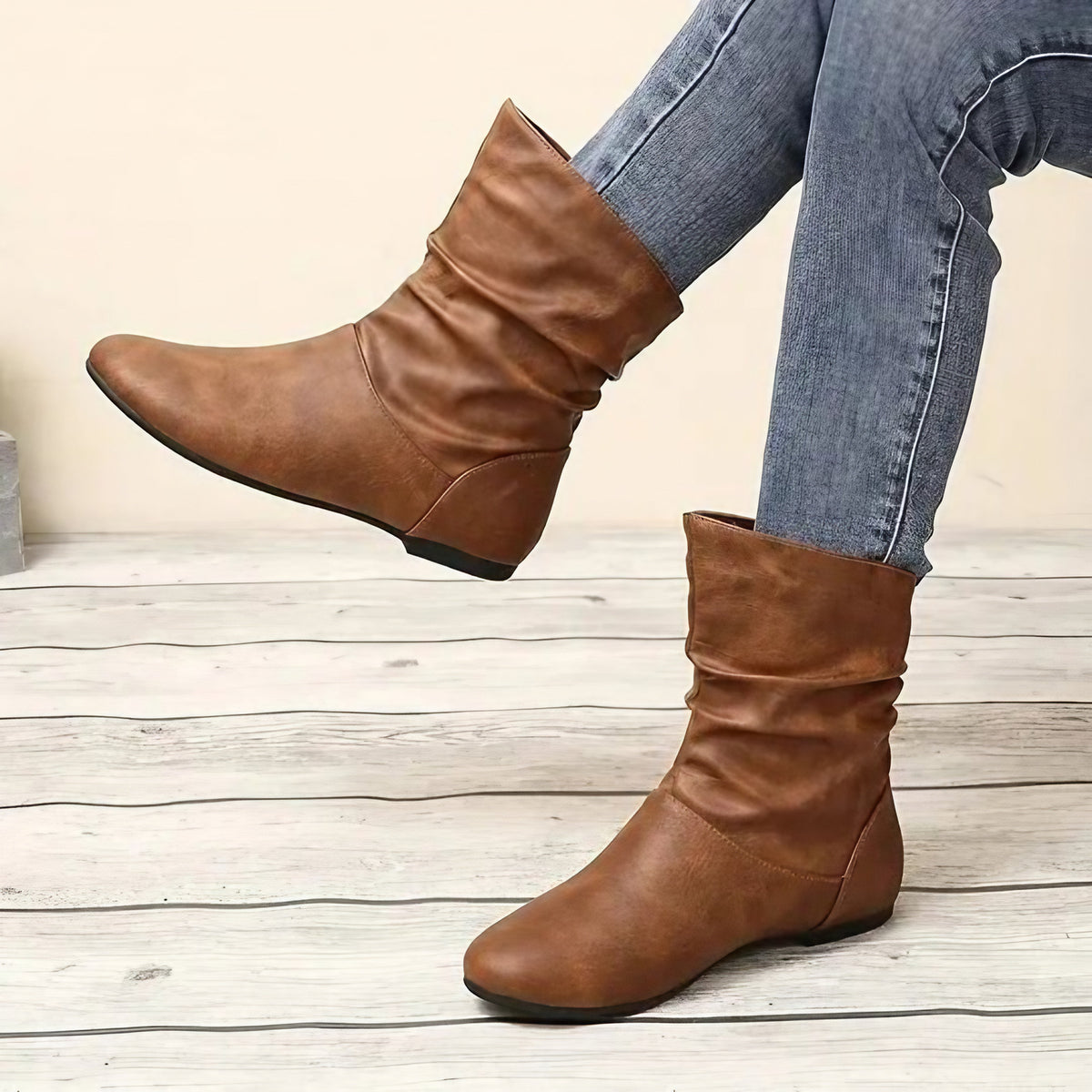 Bottines femme tige mi-haute, semelle antidérapante, 35 au 43