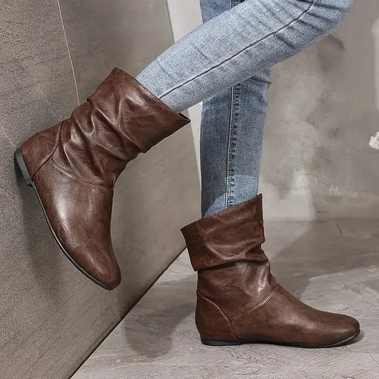 Bottines femme tige mi-haute, semelle antidérapante, 35 au 43