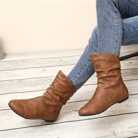 Bottines femme tige mi-haute, semelle antidérapante, 35 au 43