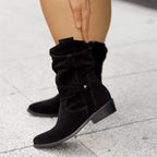 Bottes hautes femme à talon bloc, cinq coloris, du 35 au 43, noir