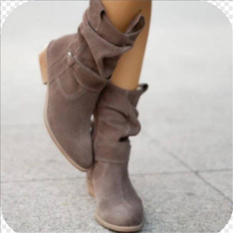 Bottes hautes femme à talon bloc, cinq coloris, du 35 au 43, brun