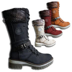 Bottes hautes femme d'hiver à fermeture éclair et lacets