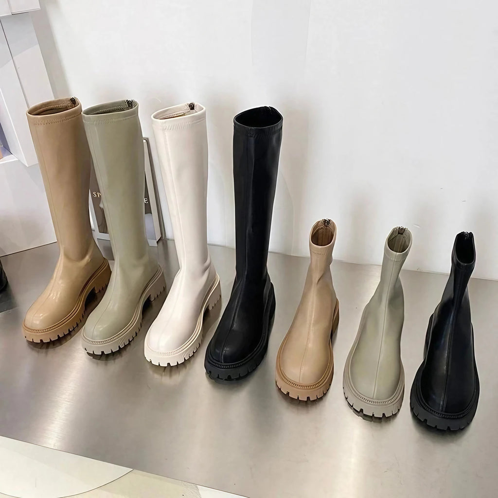 Bottes hautes femme imperméables, doublure légère ou chaude