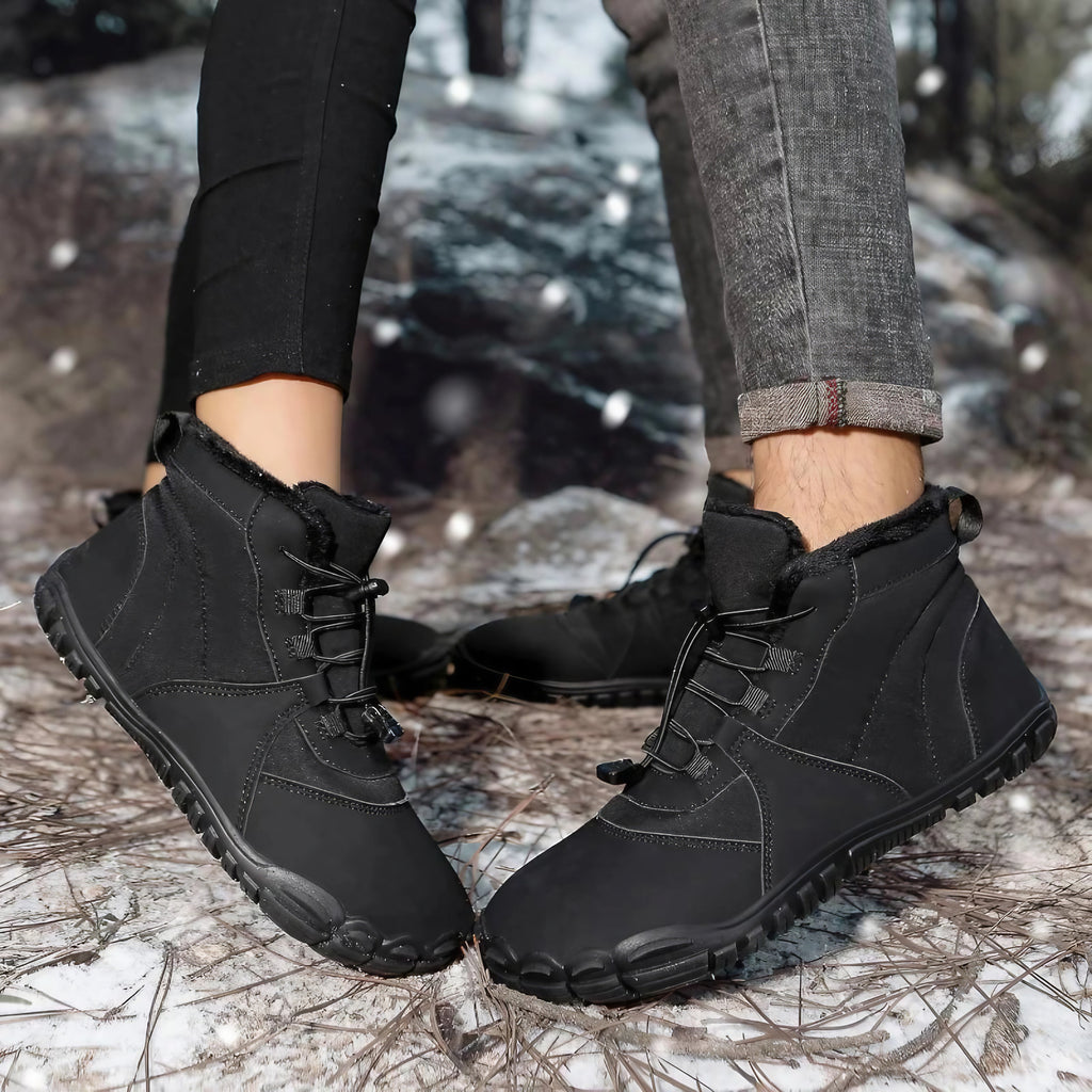 Bottes d'hiver pieds nus mixtes, doublure fourrée, du 36 au 47