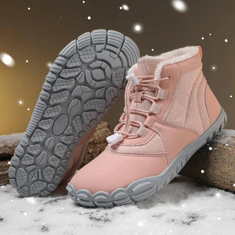 Bottes d'hiver pieds nus mixtes, doublure fourrée, du 36 au 47