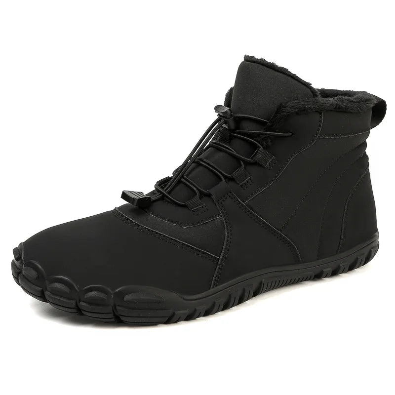 Bottes d'hiver pieds nus mixtes, doublure fourrée, du 36 au 47, noir