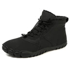 Bottes d'hiver pieds nus mixtes, doublure fourrée, du 36 au 47, noir