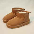 Bottes d'hiver femme imperméables à semelle antidérapante, marron