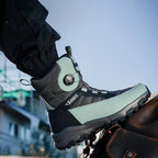 Bottes d'hiver homme doublées de peluche, serrage par molette