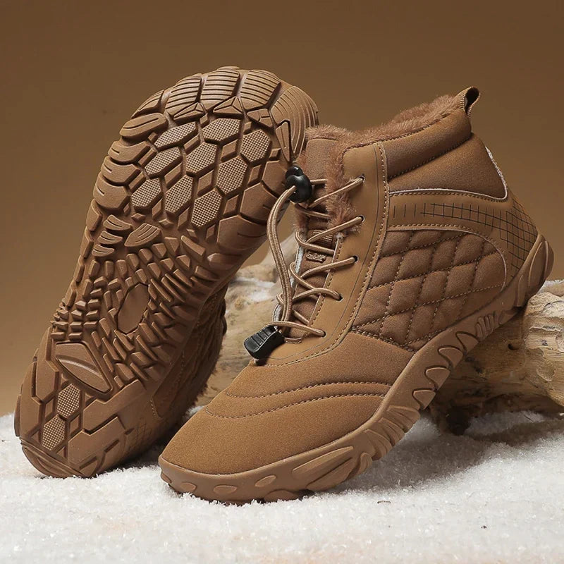Bottines d'hiver pieds nus fourrées, à enfiler, du 35 au 48