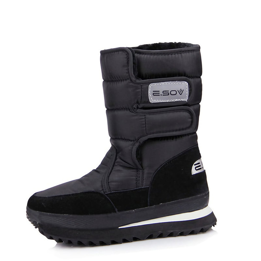 Bottes d'hiver femme imperméables et rembourrées, dix coloris, noir