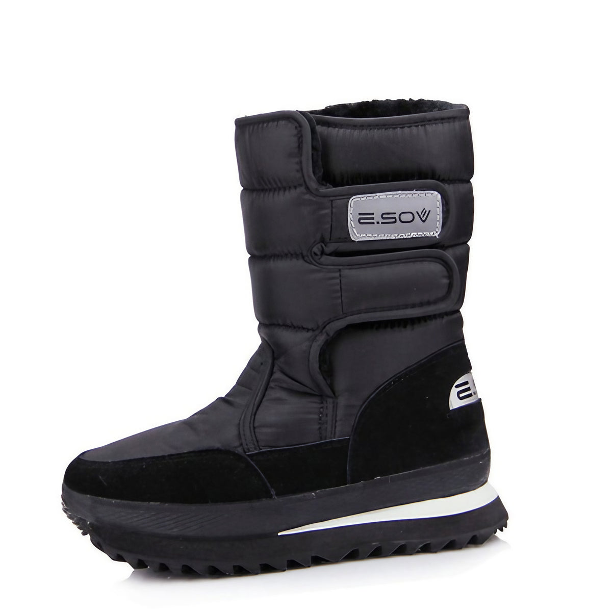 Bottes d'hiver femme imperméables et rembourrées, dix coloris, noir