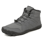 Bottes pieds nus d'hiver fourrées et imperméables, mixtes, gris
