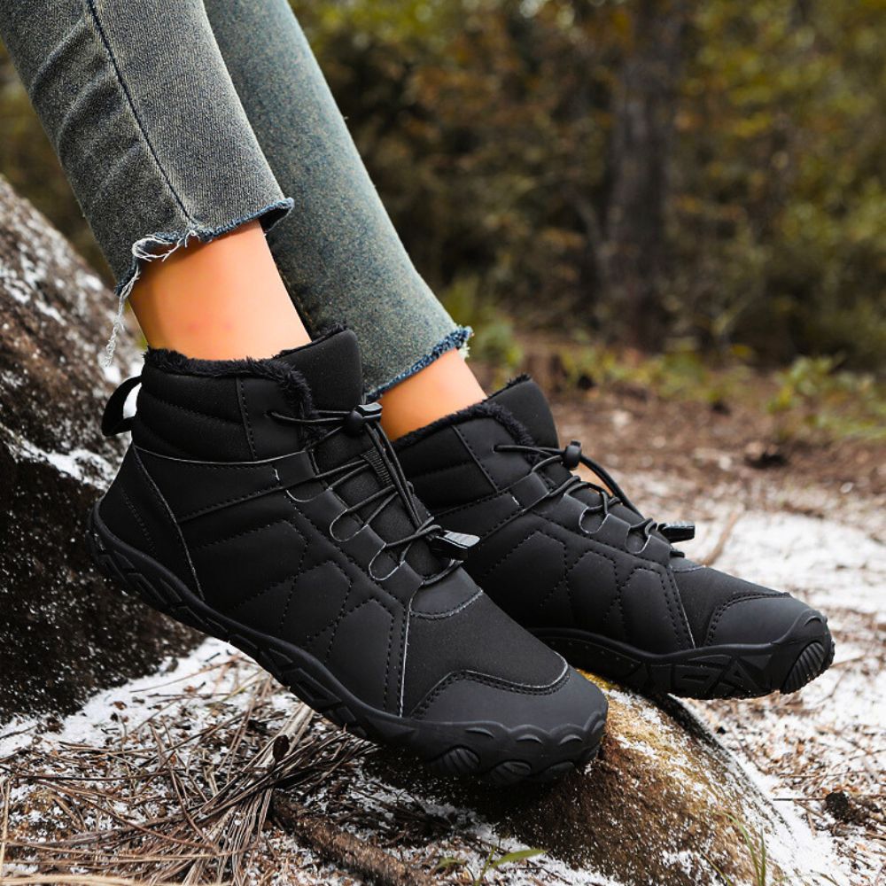 Bottes pieds nus d'hiver fourrées et imperméables, mixtes