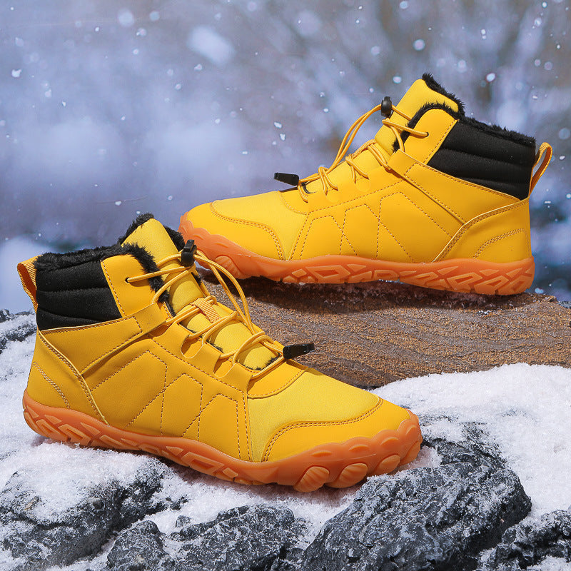 Bottes pieds nus d'hiver fourrées et imperméables, mixtes
