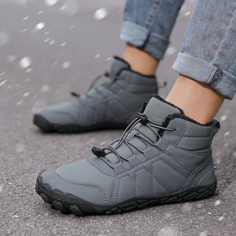 Bottes pieds nus d'hiver fourrées et imperméables, mixtes