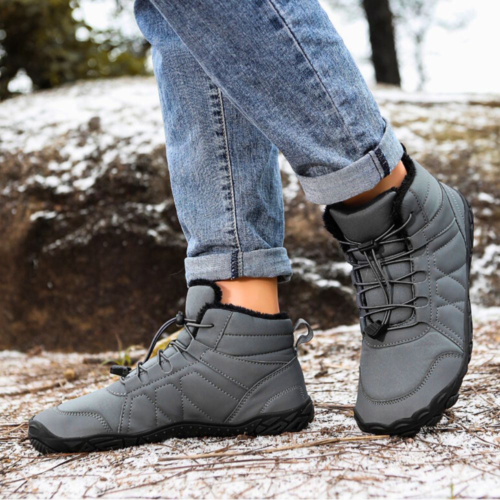 Bottes pieds nus d'hiver fourrées et imperméables, mixtes