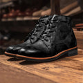 Bottes homme style rétro, noir ou marron, du 38 au 45, noir