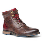 Bottes homme à lacets et fermeture éclair, semelle antidérapante
