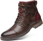 Bottes homme à lacets et fermeture éclair, semelle antidérapante