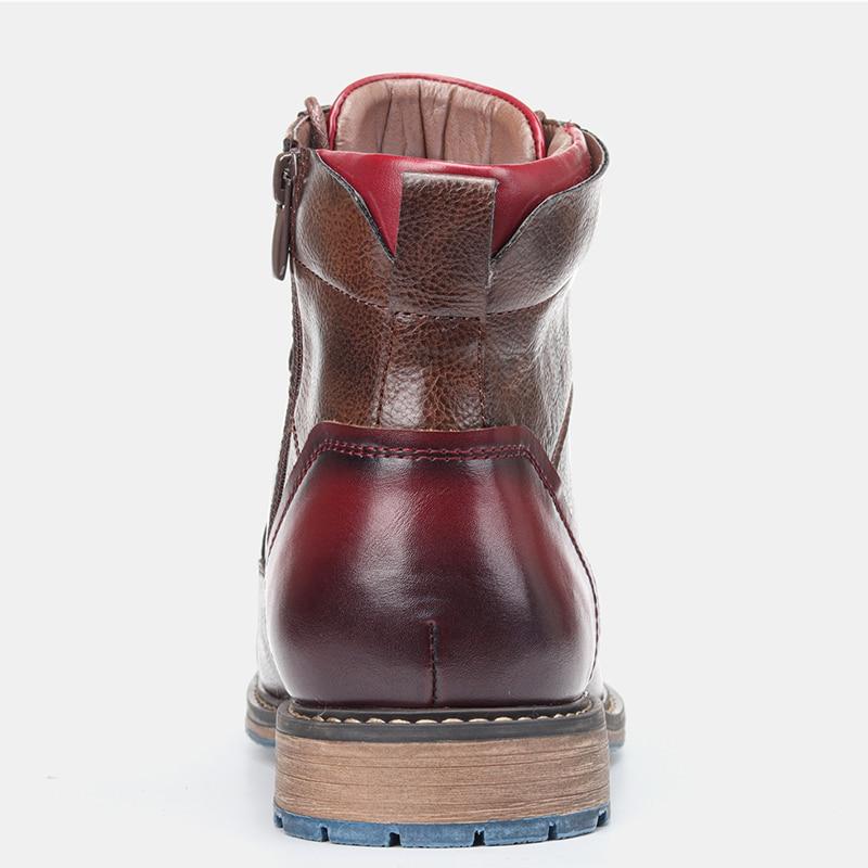 Bottes homme à lacets et fermeture éclair, semelle antidérapante