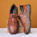 Bottes d'hiver homme à lacets, semelle épaisse antidérapante, marron, modèle classique