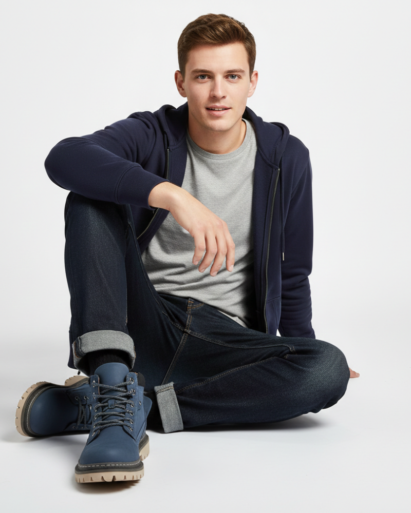 Bottines homme à semelle adhérente, quatre coloris, du 38 au 47