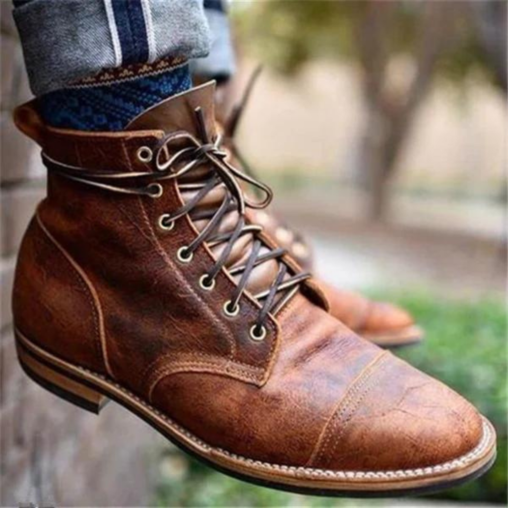 Bottes homme style vintage, marron, du 39 au 46