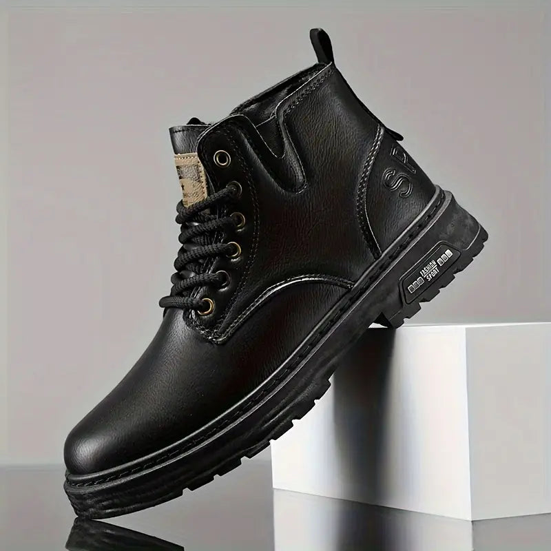 Bottes imperméables homme pour la ville et la randonnée légère, noir