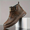 Bottes imperméables homme pour la ville et la randonnée légère, marron