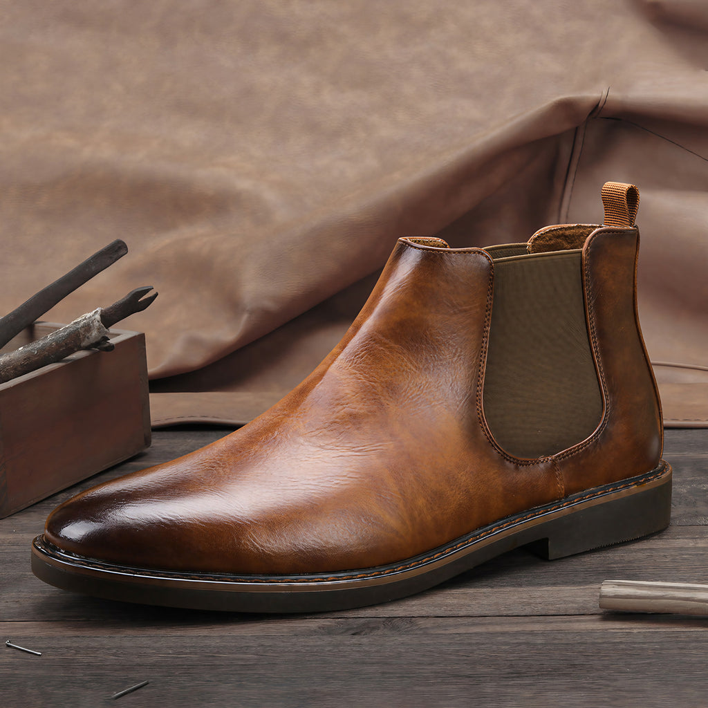 Bottines homme à élastiques latéraux, doublure chaude