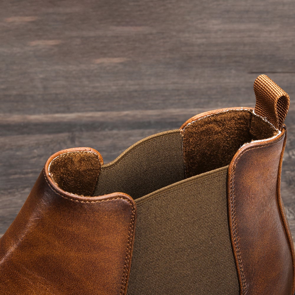 Bottines homme à élastiques latéraux, doublure chaude