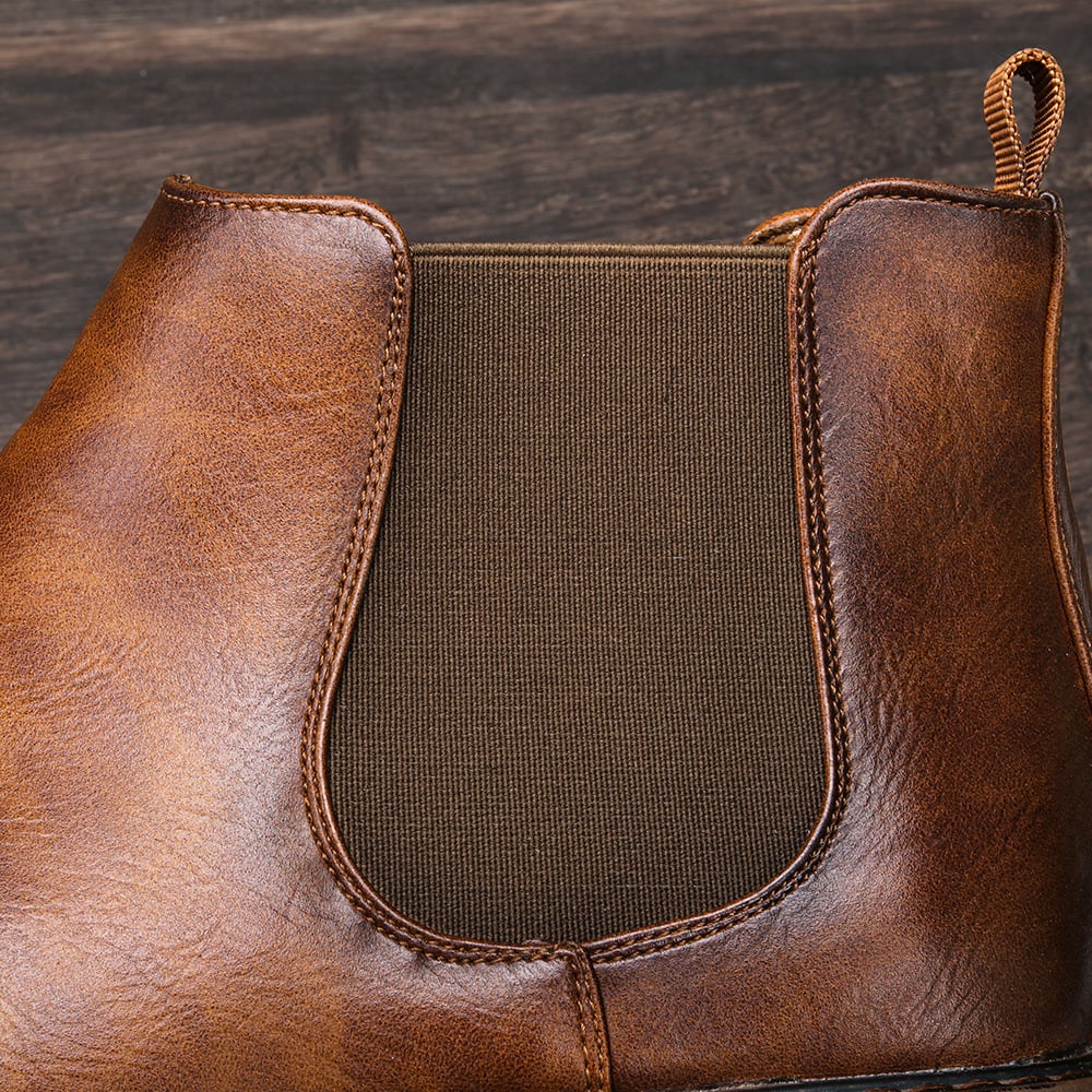 Bottines homme à élastiques latéraux, doublure chaude