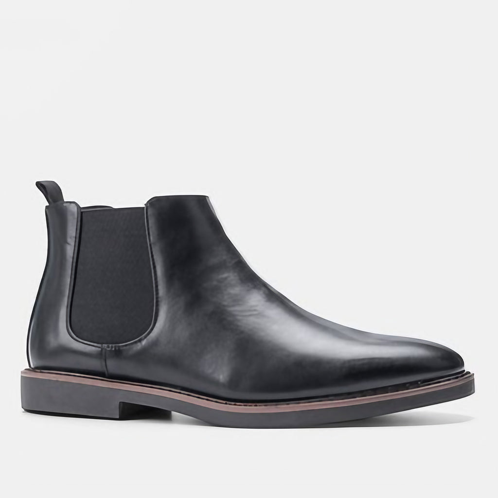 Bottines homme à élastiques latéraux, doublure chaude, noir