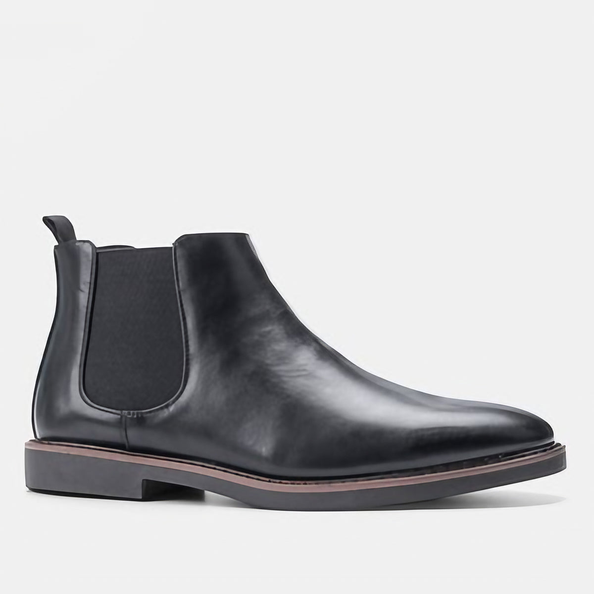 Bottines homme à élastiques latéraux, doublure chaude, noir