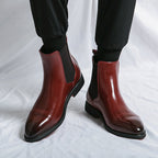 Bottes homme de ville, noir ou rouge, du 38 au 46, rouge