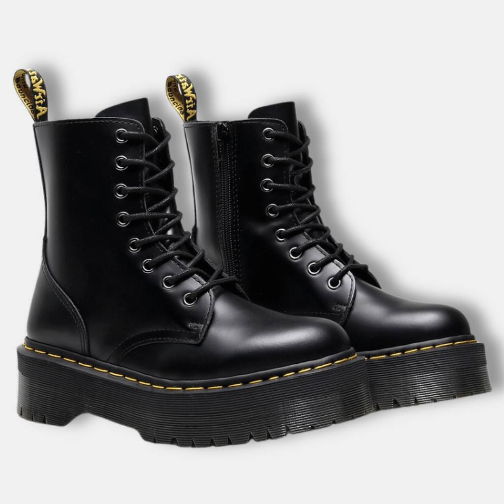 Bottines femme à zip latéral, tige de 15 cm, blanc ou noir, noir
