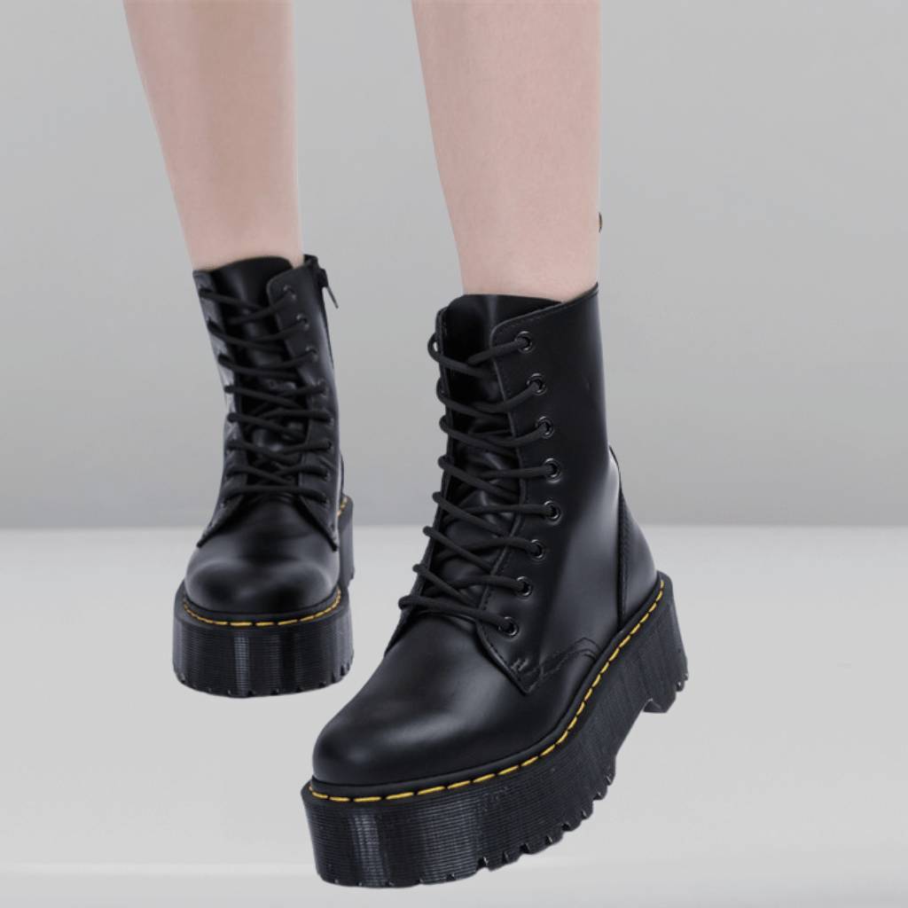 Bottines femme à zip latéral, tige de 15 cm, blanc ou noir