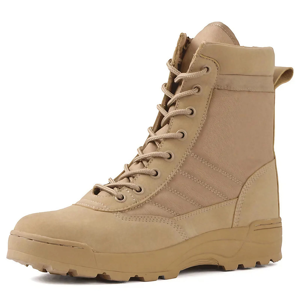 Bottes militaires mixtes, tige en maille, semelle en caoutchouc, sable