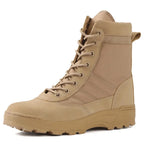 Bottes militaires mixtes, tige en maille, semelle en caoutchouc, sable