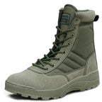 Bottes militaires mixtes, tige en maille, semelle en caoutchouc, vert