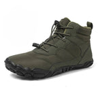 Bottes d'hiver imperméables mixtes, doublure chaude, semelle crantée, vert