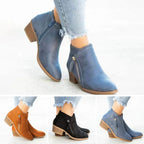 Bottes orthopédiques femme à zip latéral, talon et plateforme