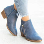 Bottes orthopédiques femme à zip latéral, talon et plateforme