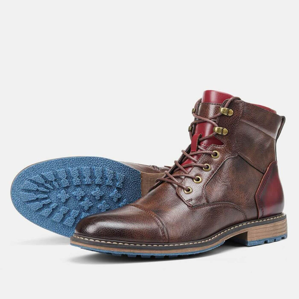 Boots homme style Oxford à lacets, finition polie, du 39 au 48
